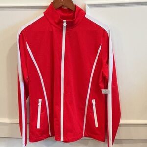 Tail Red and White Bomber Jacket with Sporty Accents